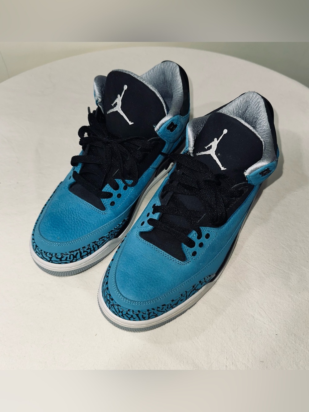 NIKE AIR JORDAN 3 RETRO BG 'Powder Blue' 2014 EXCELLENT EUC MEN SZ 10 RARE VHTF